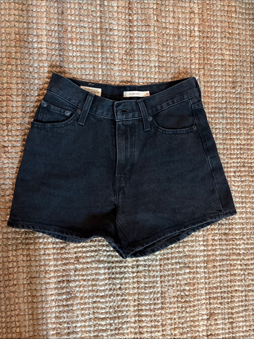 Levi's Women's Black High-Waist Denim Shorts
